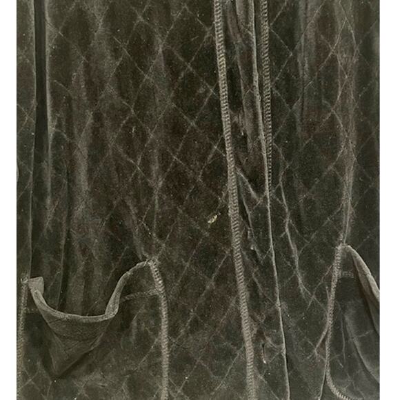 Vintage Susan Bristol Casuals Women's Med Black Velvet Quilted Shacket Cardigan - Picture 3 of 10